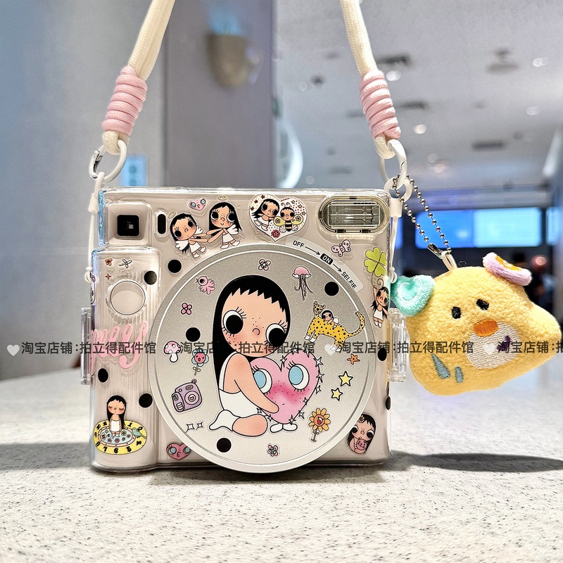 Suitable for Fuji Sq1 Camera Protective Case, Instax Sq1 Crystal Anti-Drop Crossbody Set with Accessories and Lanyard