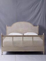 Good Night French Retro Old Rattan Solid Wood Bed American Carved Master Bedroom Double Princess Bed Simple Marriage Bed Antique