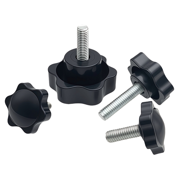 304 Stainless Steel Plum Blossom Handle Star-Shaped Hexagonal Handle Plastic Head Hand-Tightened Screws M4M5M6M8M10M12