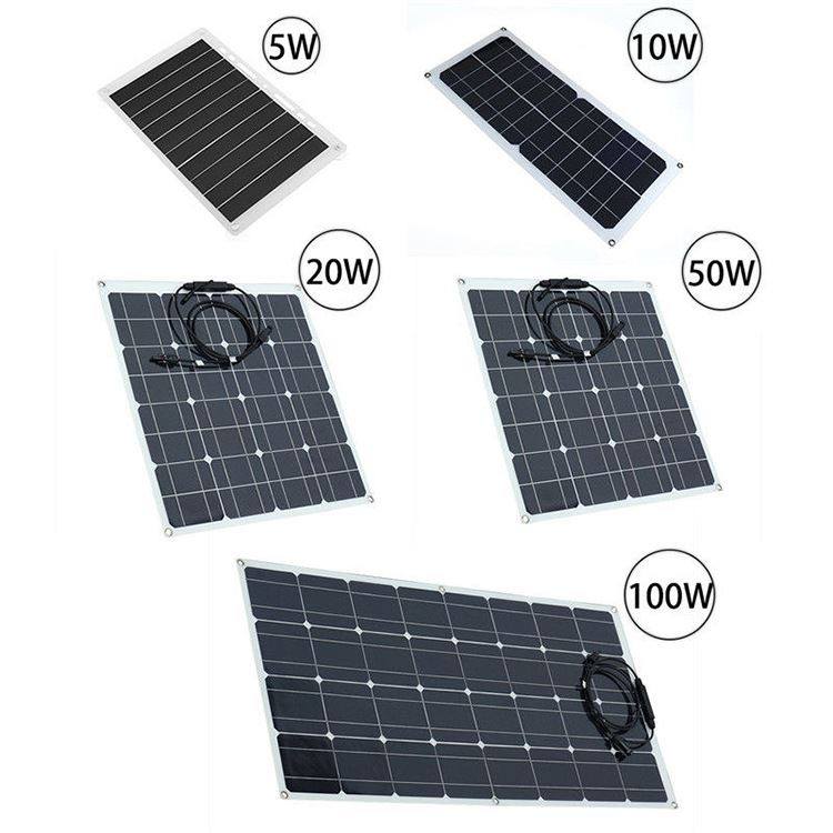 High efficiency outdoor single crystal 50W-half flexible solar panels Solar panels Solar power panels Photovoltaic components-Taobao