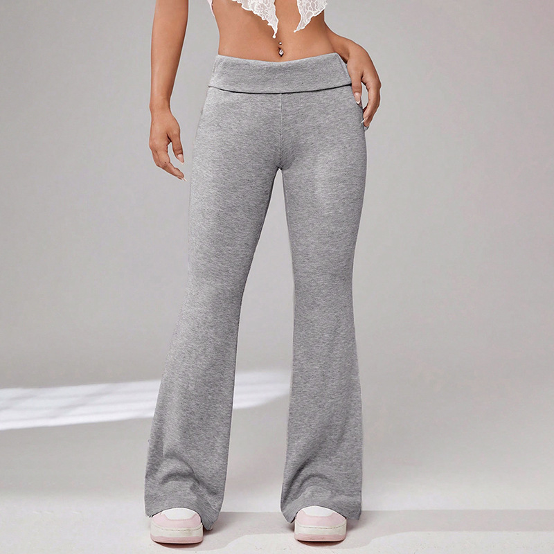 K23Pt530 Amazon European and American Cross-Border Pure Color Casual Pants Pants Women's Pants Slim Fit 2023 Autum New Style