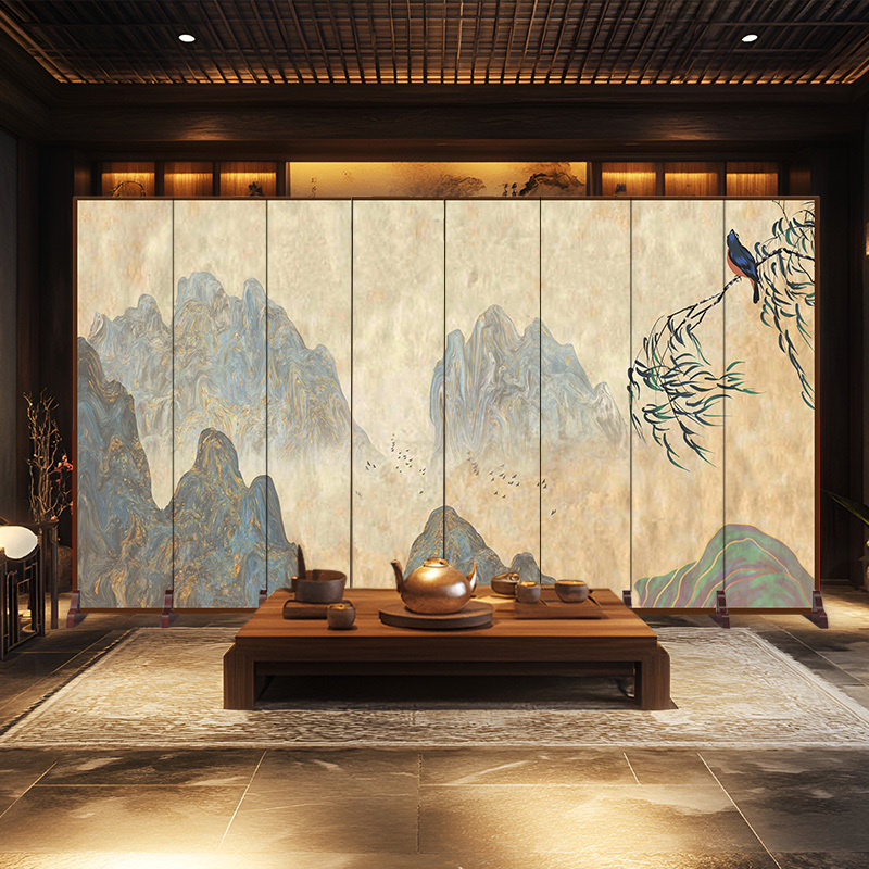 2026 New Chinese-Style Folding Screen Partition for Living Room, Entrance, and Front Door, Foldable and Movable Divider 2026 New Chinese-Style Folding Screen Partition for Living Room, Entrance, and Front Door, Foldable and Movable Divider