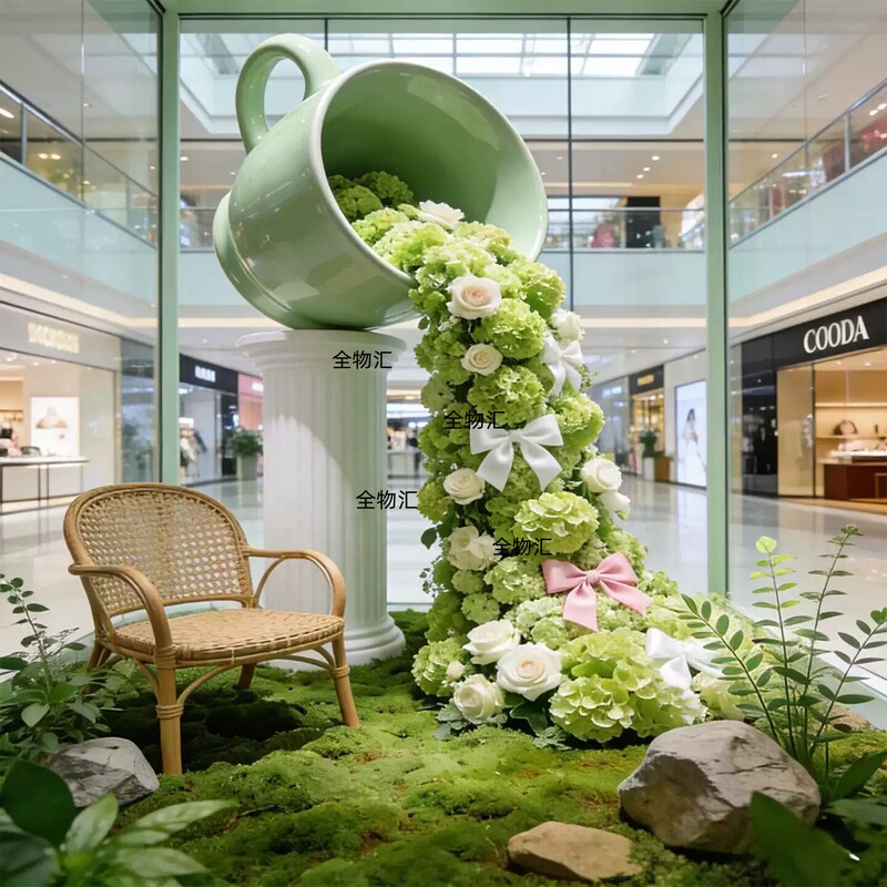 Trendy Rose Waterfall Photo Spot, Shopping Mall Window Proposal, Artificial Rose Waterfall, Trendy Photo Background Wall Trendy Rose Waterfall Photo Spot, Shopping Mall Window Proposal, Artificial Rose Waterfall, Trendy Photo Background Wall