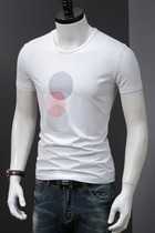 Mens T-shirt short sleeve 2021 summer new print pattern mens round neck half sleeve body shirt trend T-shirt mens sweatshirt