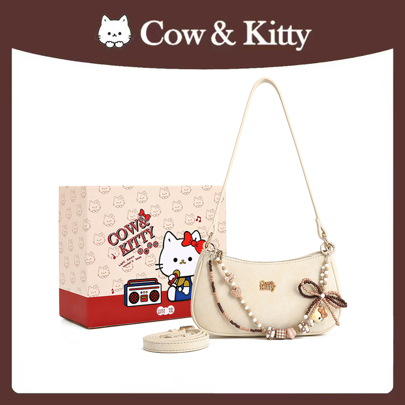 Official Genuine Cow&Kitty Baguette Bag for Women 2026 New Lightweight Underarm Bag with a High-End Feel, Single Shoulder Crossbody Bag Official Genuine Cow&Kitty Baguette Bag for Women 2026 New Lightweight Underarm Bag with a High-End Feel, Single Shoulder Crossbody Bag