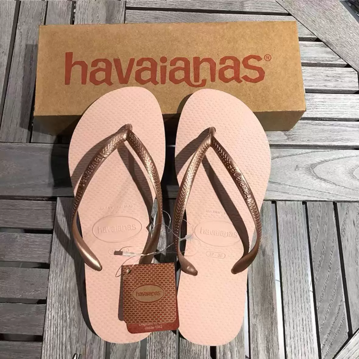 Бразилия Havaianas Havana Человеческое тело Шлепки Лето ТОП Классика Чистый однотонный синий парень нескользящий