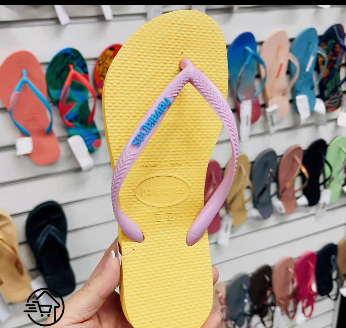Смешанные с Brazil Havaianas Slim пляжные не скользящие, женские обувь на плоской подошве