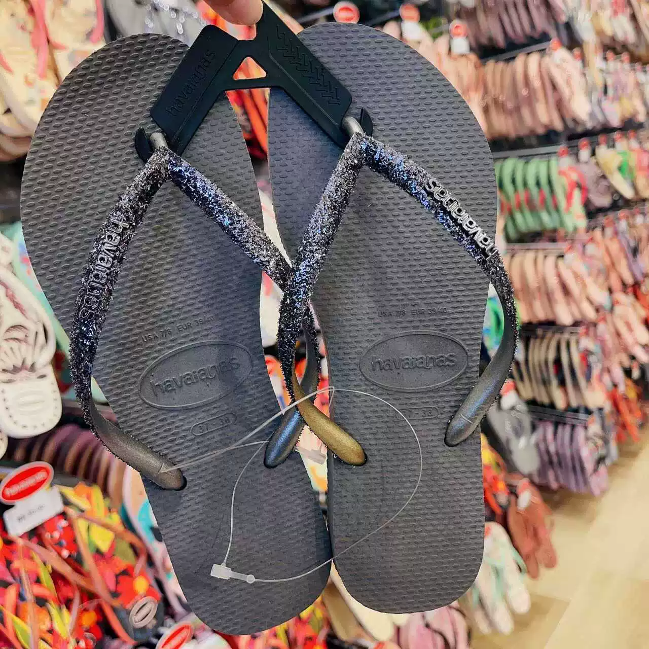 Бразильские слипоны Havaianas однотонные узкие халва Havana шлёпанцы для женщин, нескользящие пляжные сандалии-углы