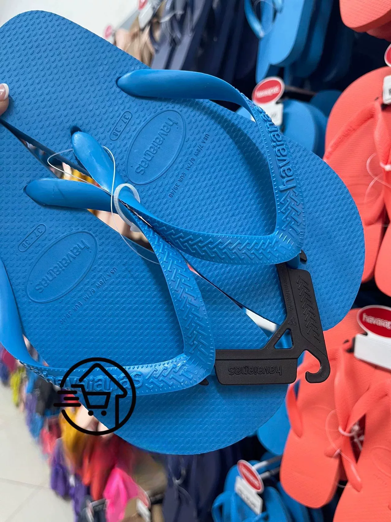 Бразилия Havaianas Havana Человеческое тело Шлепки Лето ТОП Классика Чистый однотонный синий парень нескользящий