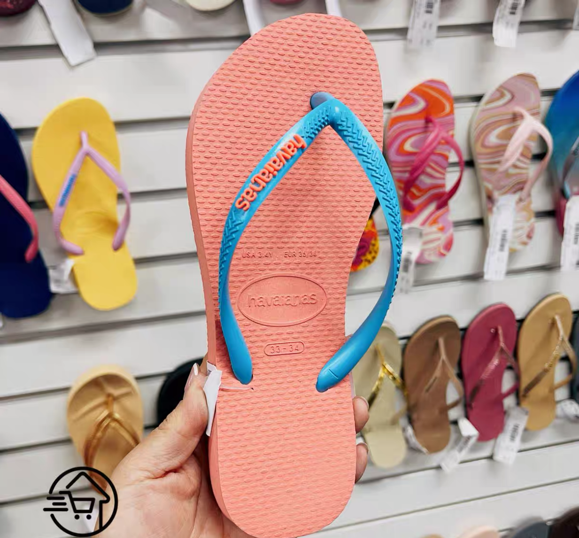 Смешанные с Brazil Havaianas Slim пляжные не скользящие, женские обувь на плоской подошве