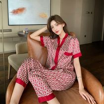 JRMISSLI Women Pajamas Set New Luxury Style Cross Letter Pri