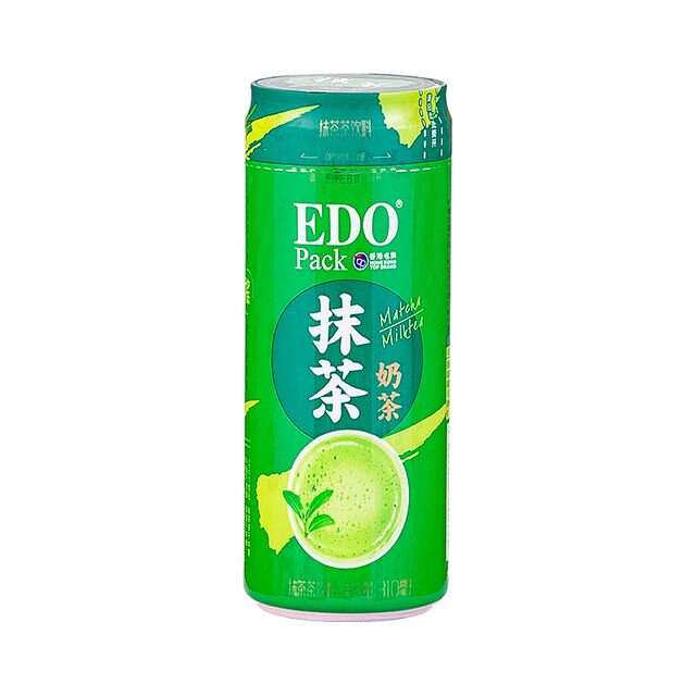 Edo Hong Kong-Style Matcha Milk Tea 310ml*6 Cans Ready-To-Drink Green Tea Fresh and Smooth Milk Tea Beverage