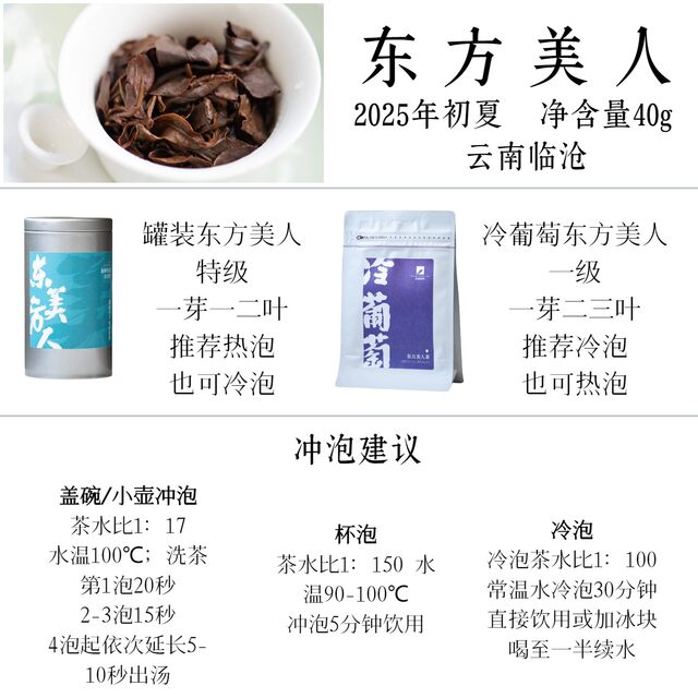 Cold Grape Oriental Beauty Tea Grade 1 40g Awakening Tea · Xinxian Mingtang Yunnan High Mountain Tea