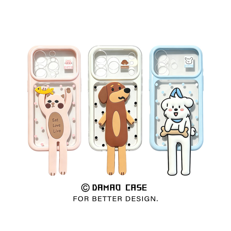 Artistic Design Acrylic Protective Case with Large Window, Color-Blocking Cartoon Stand, Compatible with iPhone 17 Pro, Couple's iPhone 16 Hard Case, Ins-Style American Fashion Phone Case Artistic Design Acrylic Protective Case with Large Window, Color-Blocking Cartoon Stand, Compatible with iPhone 17 Pro, Couple's iPhone 16 Hard Case, Ins-Style American Fashion Phone Case