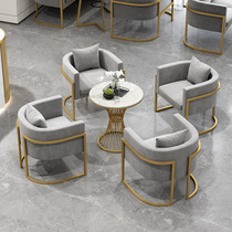Milk tea shop fashionable small sofa simple modern coffee shop hotel sales office negotiation reception area table and chair combination