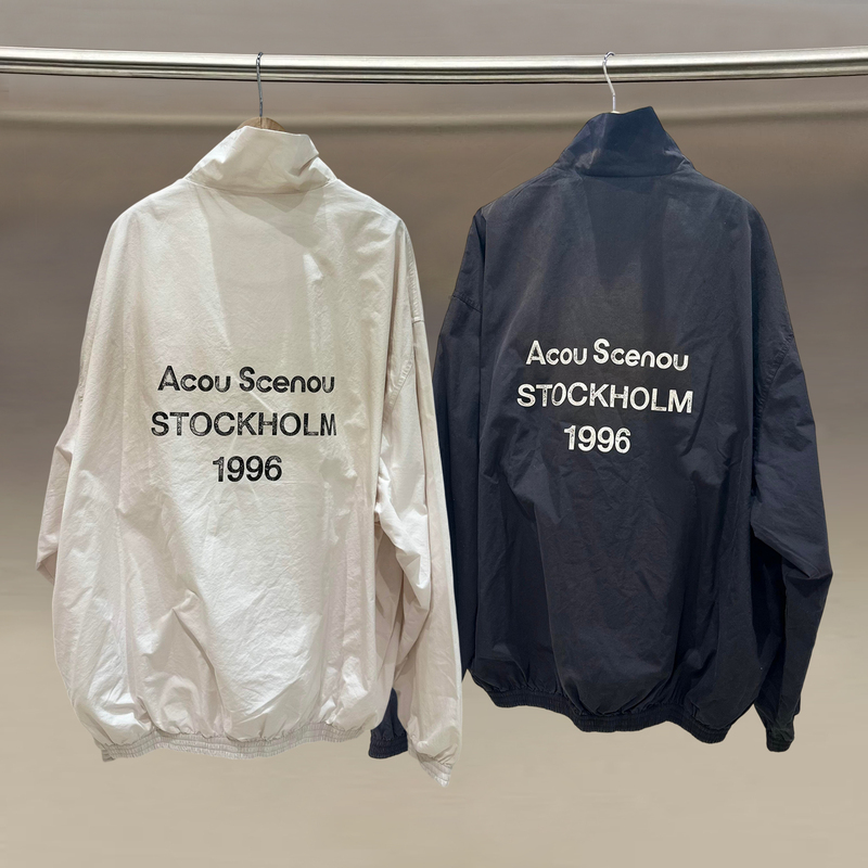 [Ceiling Top] Ac Acou Scenou 1996 Series Printed Distressed Coach Nylon Windbreaker Jacket