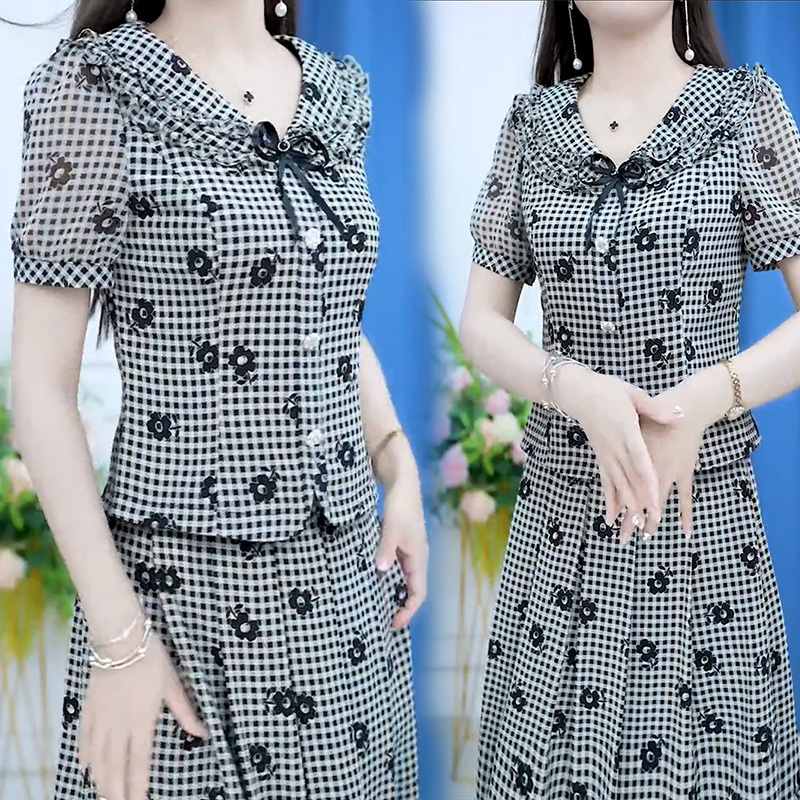 High-End Chanel-Style Two-Piece Set for Women 2026 New Spring Plaid Top and High-End Skirt Suit for Women Spring High-End Chanel-Style Two-Piece Set for Women 2026 New Spring Plaid Top and High-End Skirt Suit for Women Spring