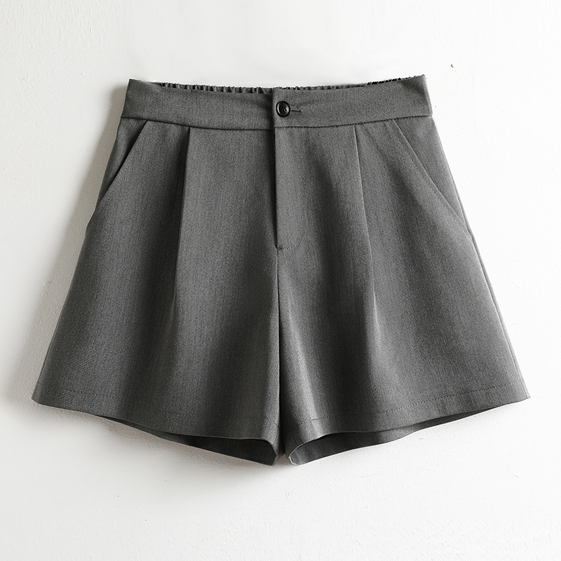 New Style Women's High-Waisted Suit Shorts, Korean Style, Loose and Versatile, Slimming A-Line Wide-Leg Casual Pants for Outerwear New Style Women's High-Waisted Suit Shorts, Korean Style, Loose and Versatile, Slimming A-Line Wide-Leg Casual Pants for Outerwear