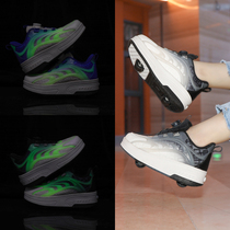 Brands Two Rounds Of Storm Shoeshoe Boy Children With Lamp Elementary School Kids Nets Red Shoes Pulley Shoes Girl Sneakers