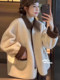 European station 2 casual lapel wool coat for women 023 autumn and winter new Korean version slimming fur one-piece top