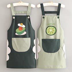 [Activity] Waterproof Oil-proof For Home Strap Apron Kitchen For Home Female K-style Adult Cooking Work Dirty Resistant
