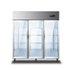 Large Three-Door Refrigerated Skewers Display Cabinet Six-Door Vertical Commercial Large-Capacity Freezer Beverage Fruit and Vegetable Preservation Display Cabinet