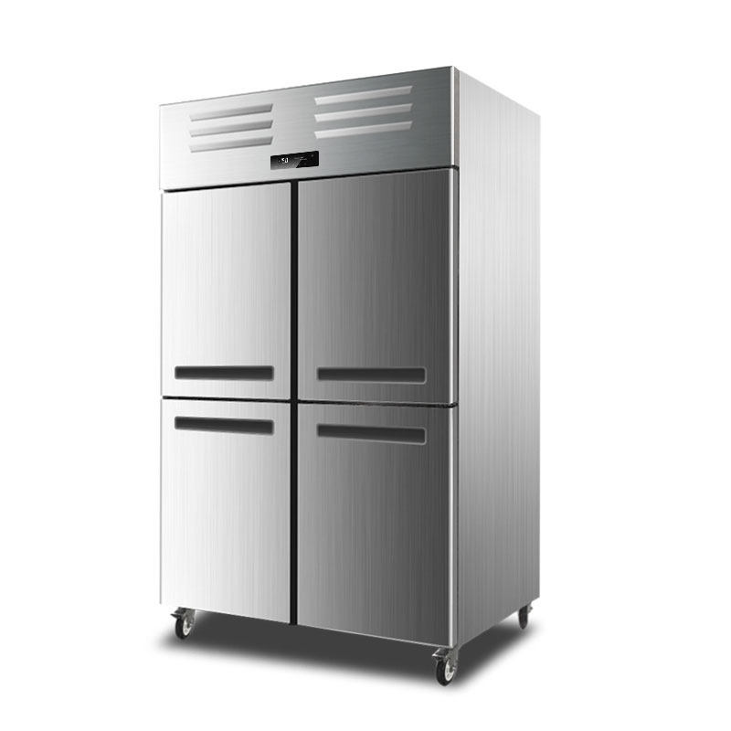 Air-Cooled Frost-Free Four-Door Refrigerator Commercial Large-Capacity 4-Door Vertical Dual-Temperature Refrigeration and Freezing Console Freezer