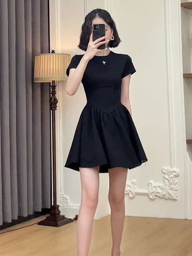 Летнее платье, юбка, дизайнерская мини-юбка, французский стиль, подходит для подростков, тренд сезона