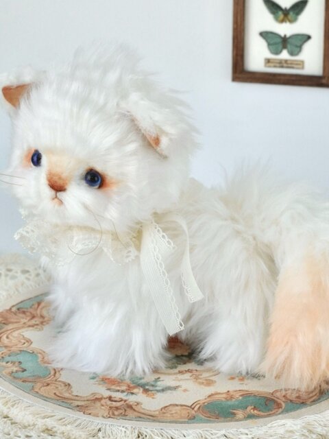 [Material Pack] Handmade Doll Little Cat DIY Material Pack Finished Sewing Fabric Doll