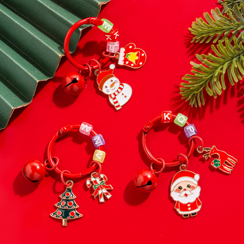 Christmas Cartoon Small Tag Christmas Eve Gift Kidsren's Decorative Key Pendant Creative and Practical Gift Souvenir