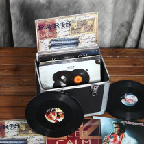Vinyl record storage box LP collection box DVD film box large box portable storage and organization metal box