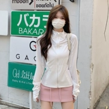 Желтая одежда для защиты от солнца, одежда для йоги, шелковый корсет, облегающий крой, защита от ультрафиолета