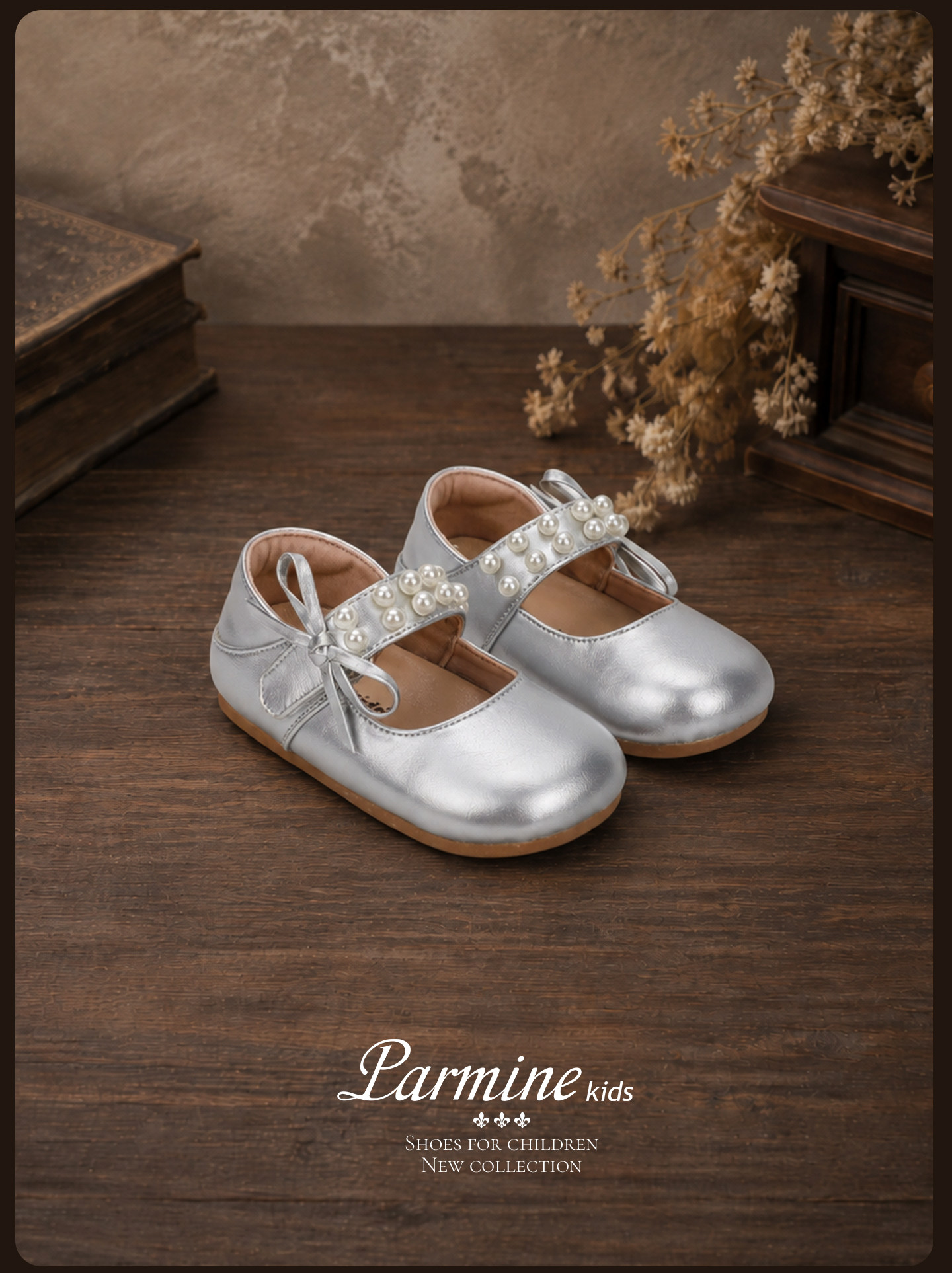 Genuine Leather Girls' Leather Shoes, Stylish New Spring and Autumn Models, Simple Indoor Pearl Princess Shoes for Kindergarten Toddlers — 16