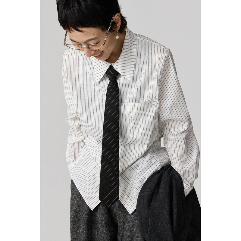 Sameuoo Adjustable Portable Striped Tie, No Need to Tie a Tie for Lazy People, Three-Dimensional Cutting, Unisex
