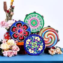 March 3 Handmade Bronze Drum March 3 Bronze Drum Made in Guangxi for Kindergarten Children Zhuang Brocade Fabric Cultural Products