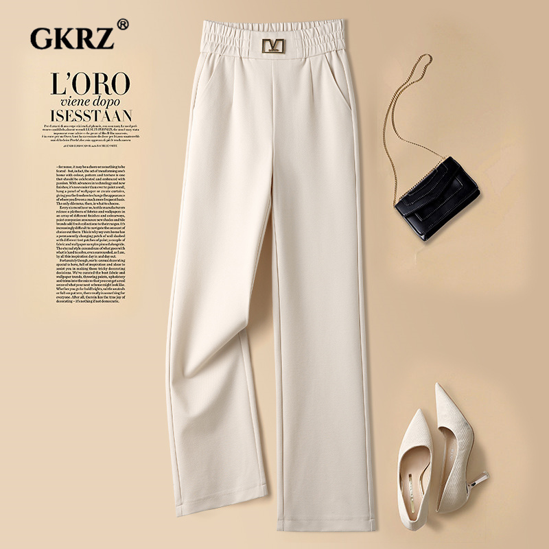 直筒裤女秋季2025年新款百搭宽松显瘦休闲裤小个子时尚九分阔腿裤