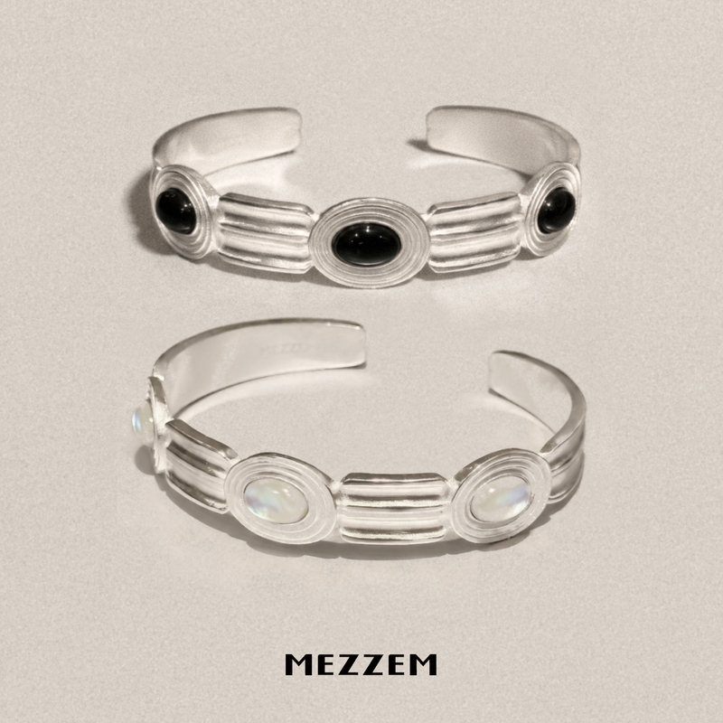 Mezzem Multi-Gemstone Agate Bracelet, Retro Avant-Garde Original Niche Design, Unpopular High-End Open-Ended Gift