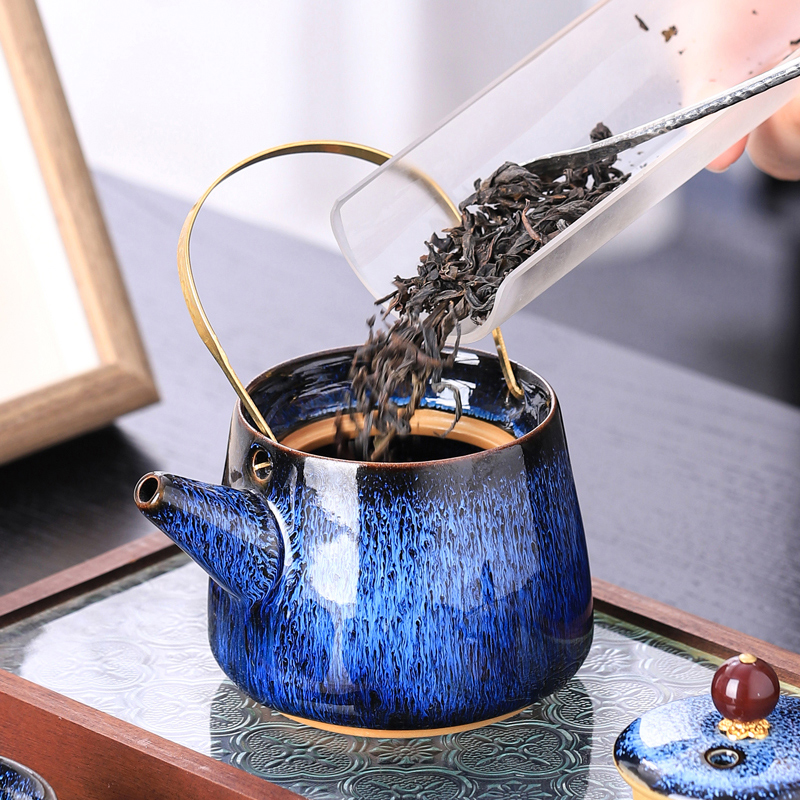 哥窑钧窑茶具套装家用功夫茶具礼盒装送礼佳品