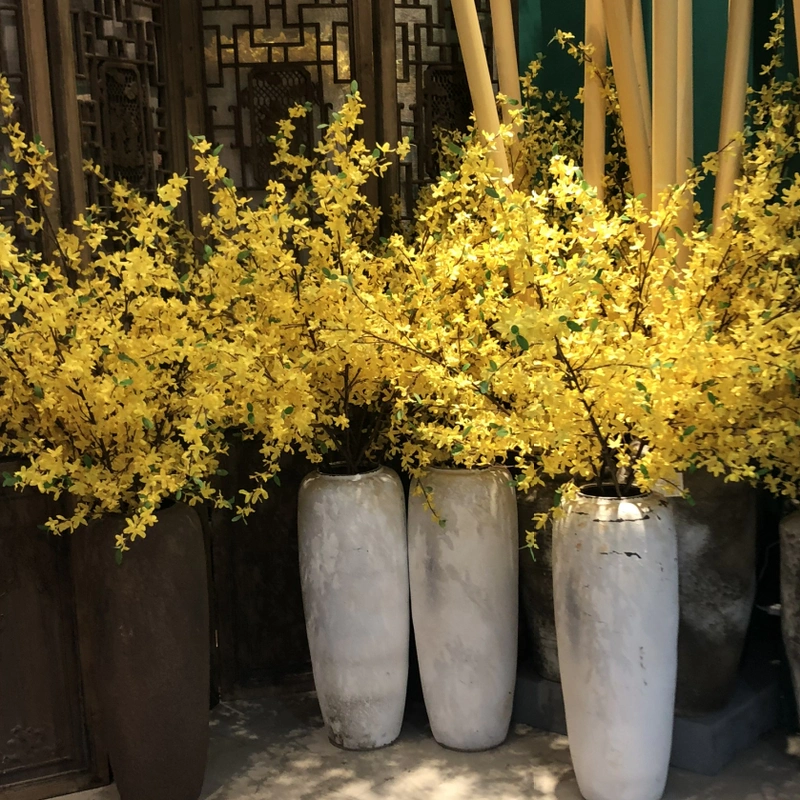 bó hoa giả Yuhan cao cấp sàn đứng mô phỏng phong lan hoa nhài mùa đông nhảy múa phong lan dendrobium phong lan phalaenopsis trang trí nội thất hoa chống thật đào giả hoa giả