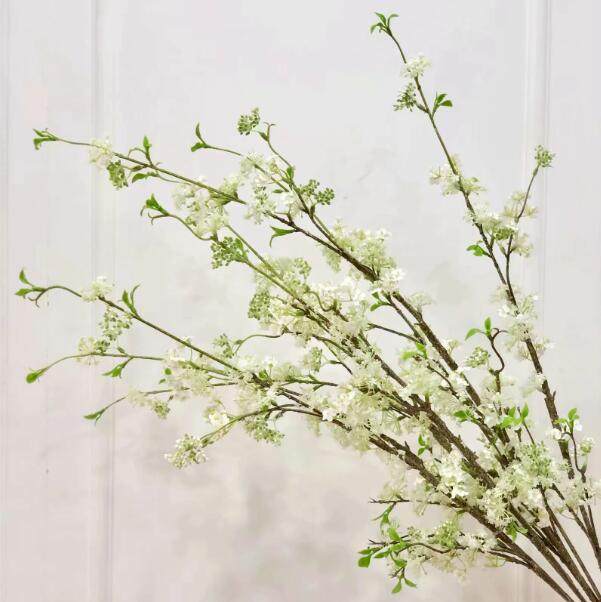 The Yu Han Xuliu emulation floral diy floral light extravaganza Flowers Branches Landing High Branches Manual Simulation Cherry Blossom Vines Fake Flowers