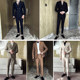 2024 High-end Double-breasted Suit Men's Suit Business Casual Wedding Groomsmen Outfit Peaked Collar Brazer Suit