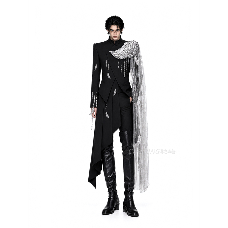 Chiyu【Yuyao Fragment】Irregularly Cut Suit with a High-End Feel, Waist-Cinching Blazer for Stage Performances Chiyu【Yuyao Fragment】Irregularly Cut Suit with a High-End Feel, Waist-Cinching Blazer for Stage Performances