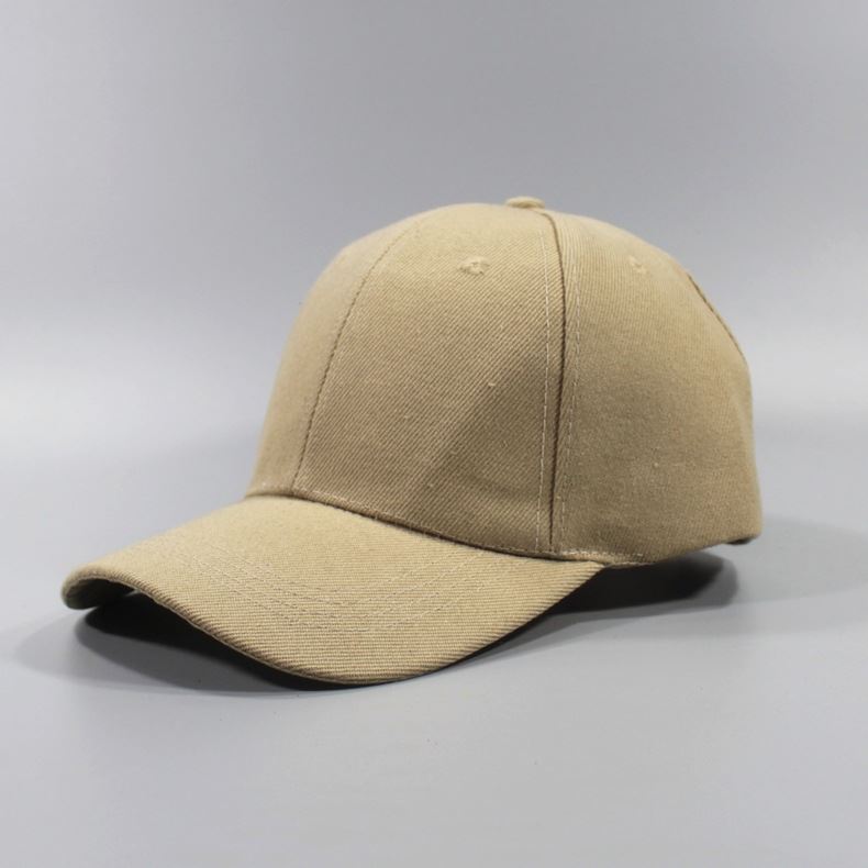 100% Cotton Pure White Solid Color Student Sports Day Military Training Activity Duck Bill Cap Unisex Face-Flattering Sun Protection Hard Top Baseball Cap