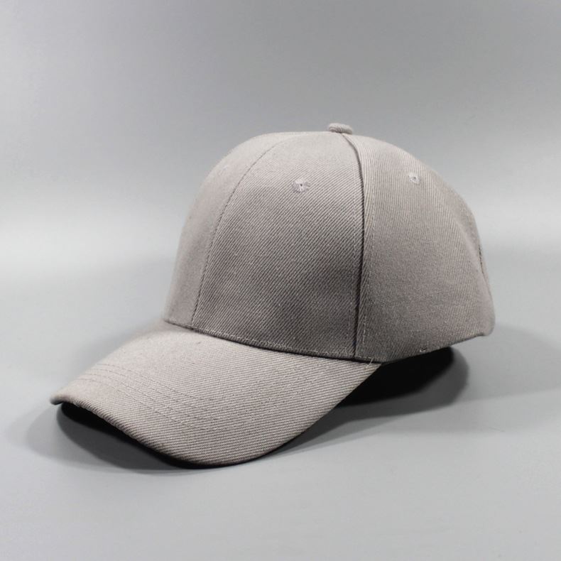 100% Cotton Pure White Solid Color Student Sports Day Military Training Activity Duck Bill Cap Unisex Face-Flattering Sun Protection Hard Top Baseball Cap
