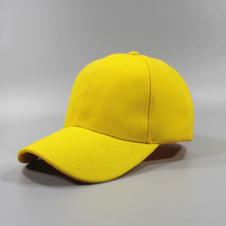100% Cotton Pure White Solid Color Student Sports Day Military Training Activity Duck Bill Cap Unisex Face-Flattering Sun Protection Hard Top Baseball Cap