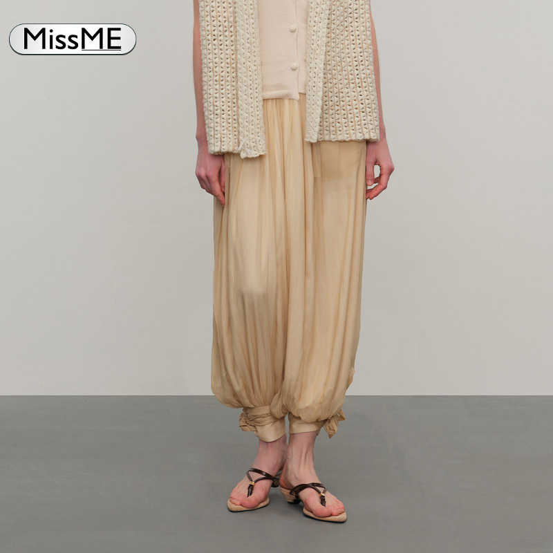 Y Iii Chuan Eo One-Piece Lightweight Airy Rayon Balloon Pants for Women 2026 Summer New Style