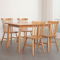 Solid wood dining table Home small apartment Dining table and chair combination Simple modern cherry wood dining table Oak table
