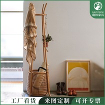 Nordic ins clothes hat rack folk hotel vines landing clothes hangers in door hanging clothes hanger vines handmade rattan