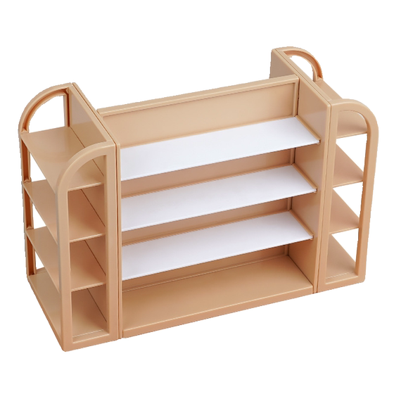 Mini Supermarket Four-Sided Shelves, Simulated Dollhouse Decorations, Drinks, Food, Toys, Small Items, Pretend Play Toys, Model