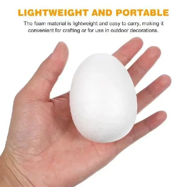 40pcs 6/8cm White Polystyrene Styrofoam Foam Egg Ball